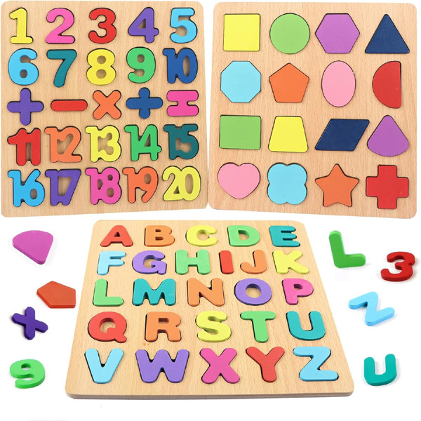 Wooden Board Alphabet Number Kids