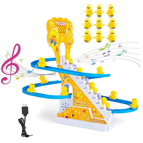 Roller Coaster Duck Climbing Stairs Toy