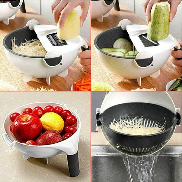 New 9 In 1 Multifunction Magic Rotate Vegetable Cutter