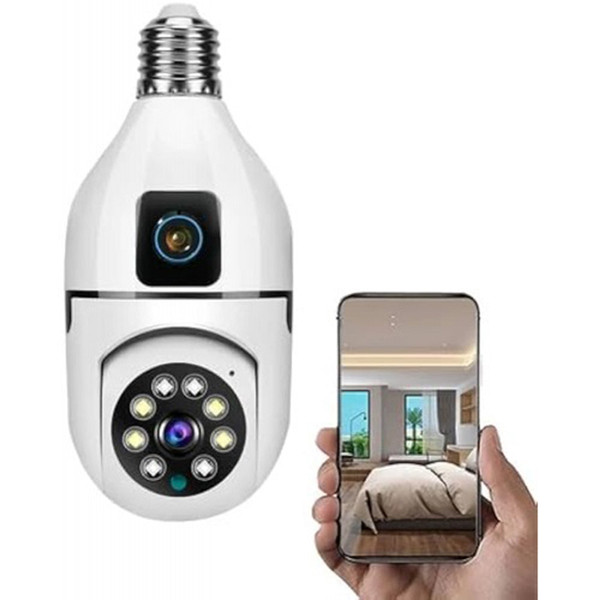 Champion Double Lens PTZ Bulb Wifi IP Camera