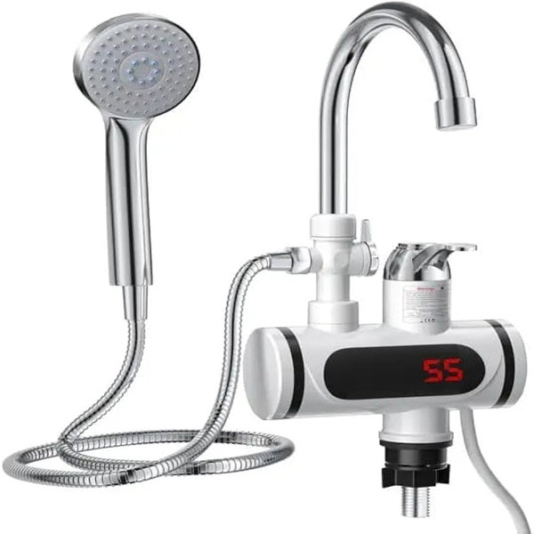Electric Digital Display Instant Hot Water Tap With Hand Shower