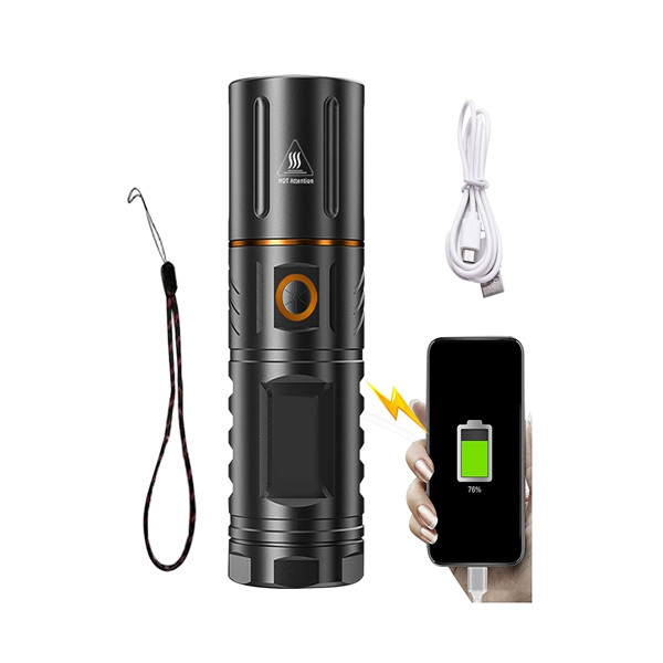 Super Power Rechargeable Torch Light With Power Bank