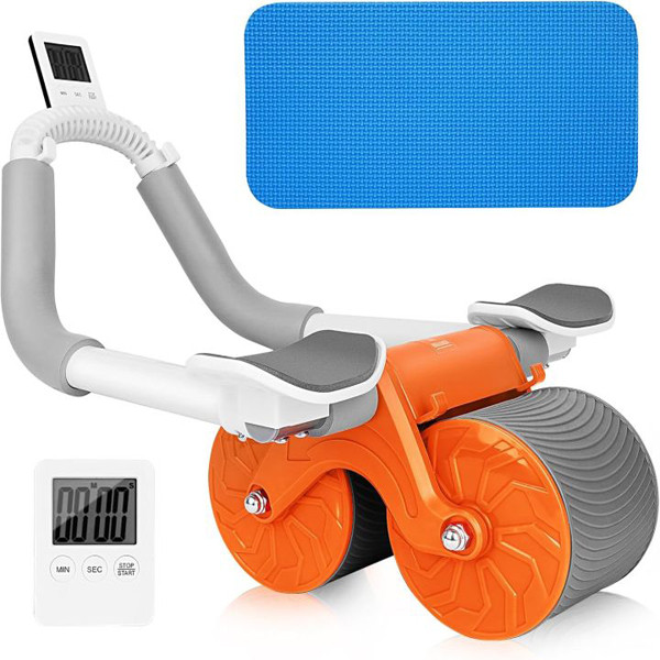 Automatic Rebound Abdominal Exercise Roller With Elbow Support