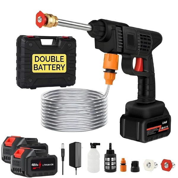 Electric Portable High Pressure Water Spray Gun with two Battery