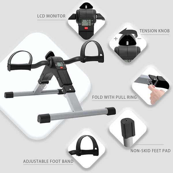 Mini Pedal Exercise Bike Foldable Exercise Pedal With LCD Display